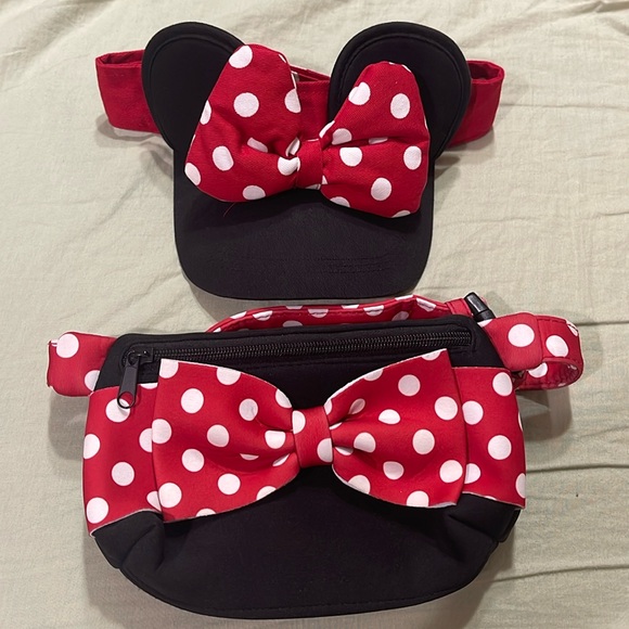Disney Red and Black Polka Dot Bow Bag Set